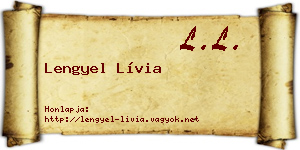 Lengyel Lívia névjegykártya